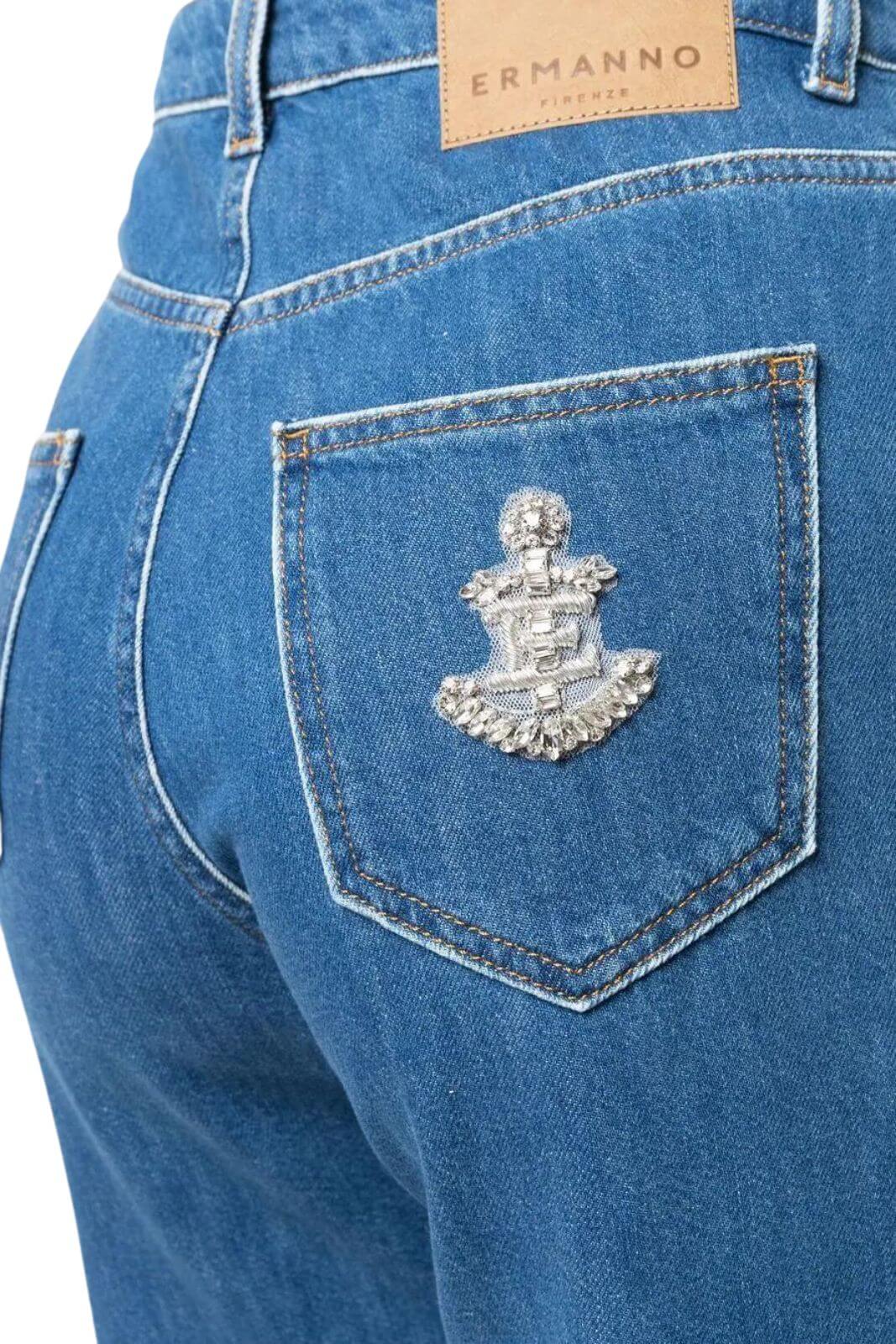 Ermanno Firenze Jeans Donna a gamba ampia