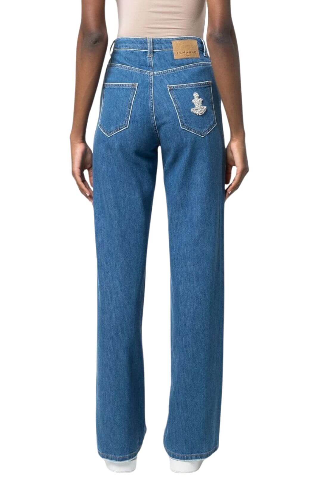 Ermanno Firenze Jeans Donna a gamba ampia