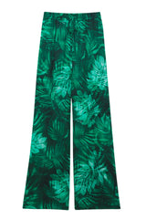 Ermanno Firenze Women's Trousers TROPICAL LEAVES