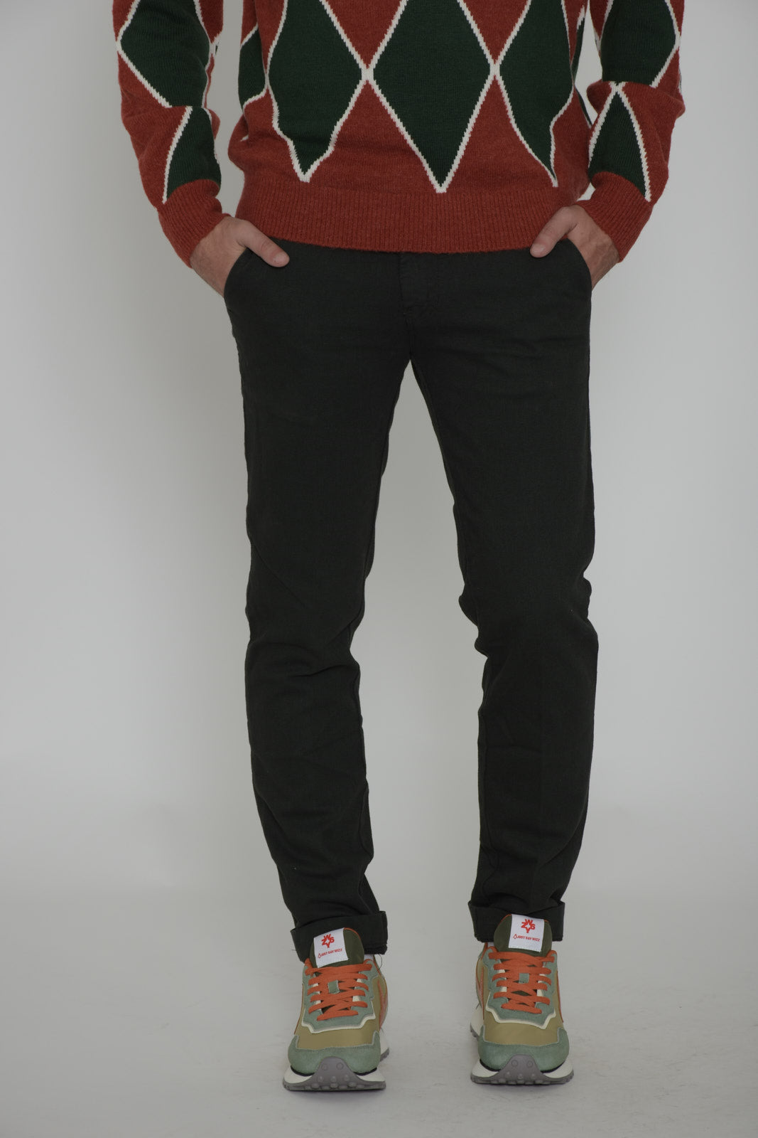 Designers of micro-processed men's trousers