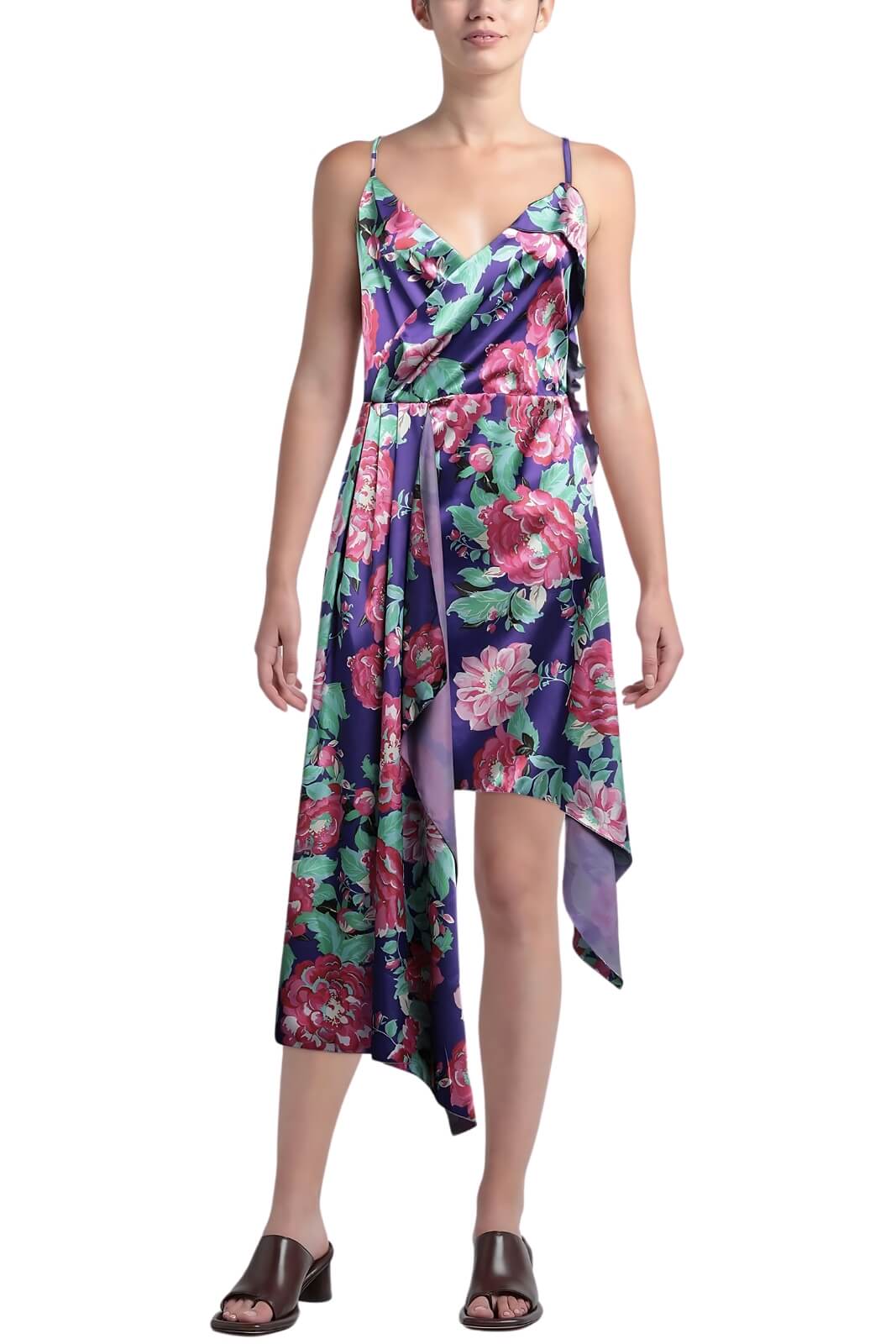Odì Vestido de mujer Odì Floral con bajo asimétrico
