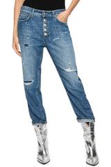 Dondup women's jeans Koons fixed denim jewel lyocell