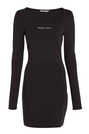 Tommy Jeans Women's Dress TJW SERIF LINEAR LS BODYCON