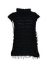 Maglia donna smanicata con frange fronte