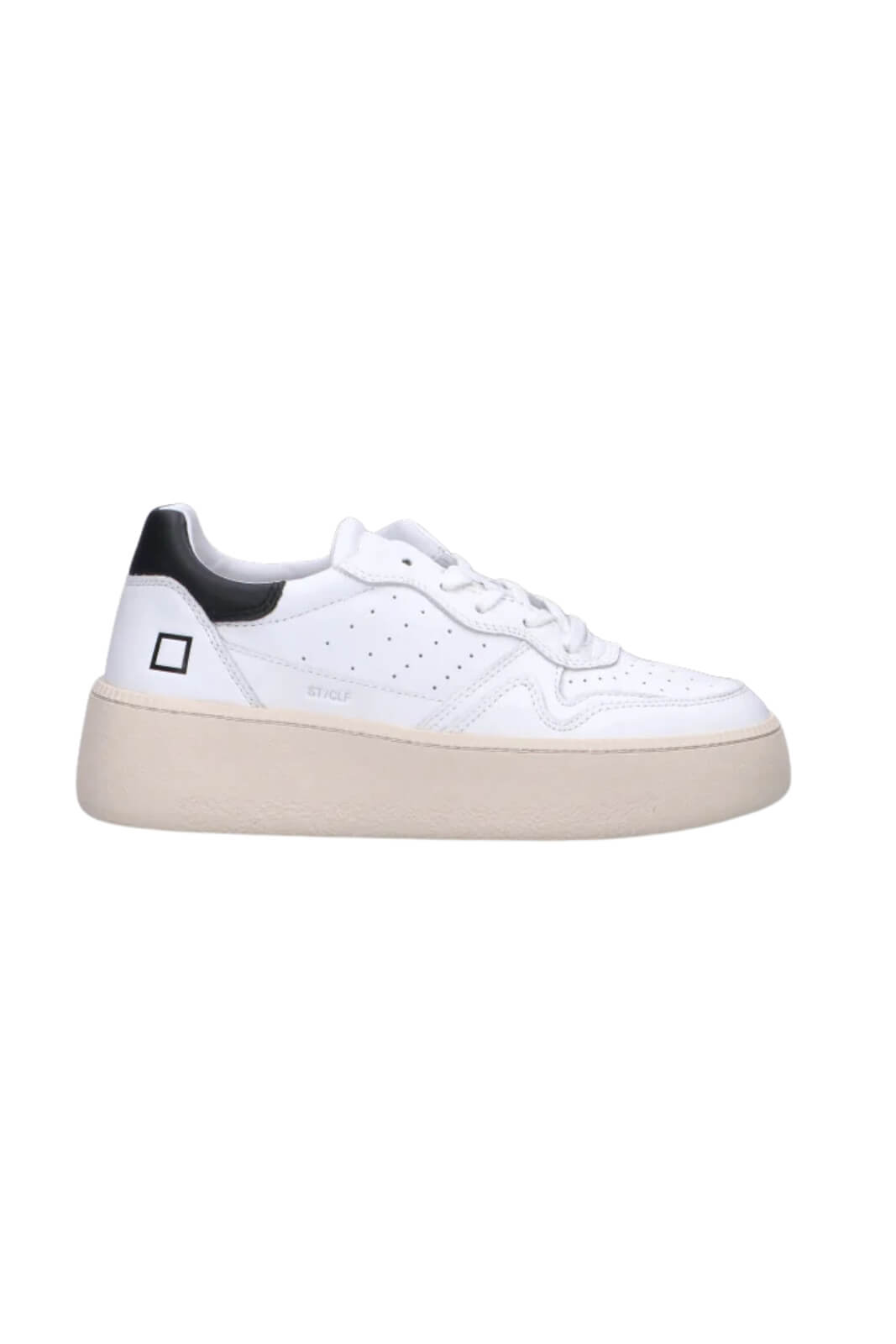Date Sneakers Donna Step Calf White Black