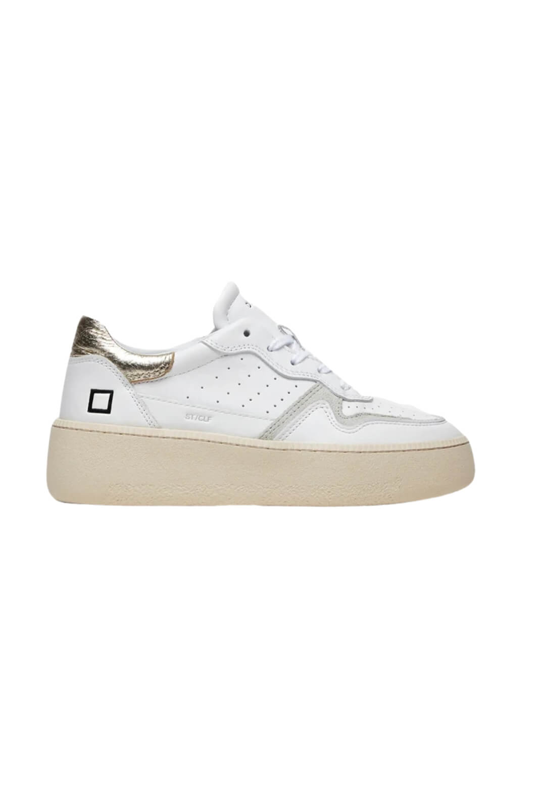 Date Sneakers Donna Step Calf White Platinum