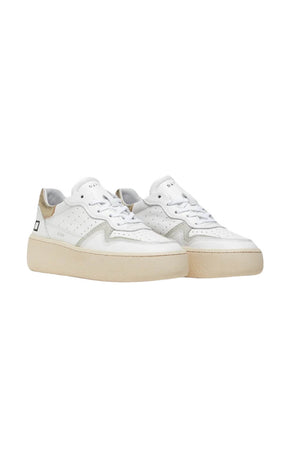 Date Sneakers Donna Step Calf White Platinum