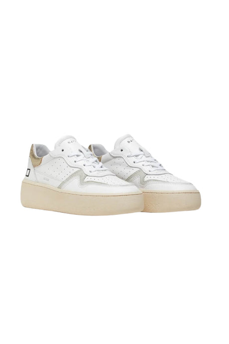Date Sneakers Donna Step Calf White Platinum