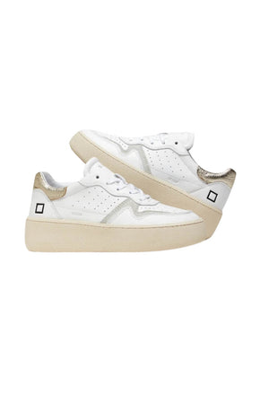 Date Sneakers Donna Step Calf White Platinum