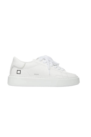 Sneakers da donna Date in pelle con lacci in spugna