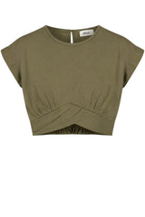 Dixie Top Donna con Drappeggio Frontale