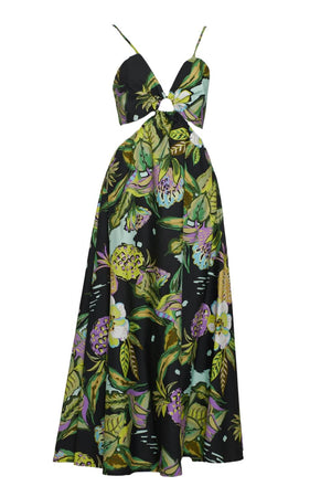 Dixie abito donna cut out floreale fronte
