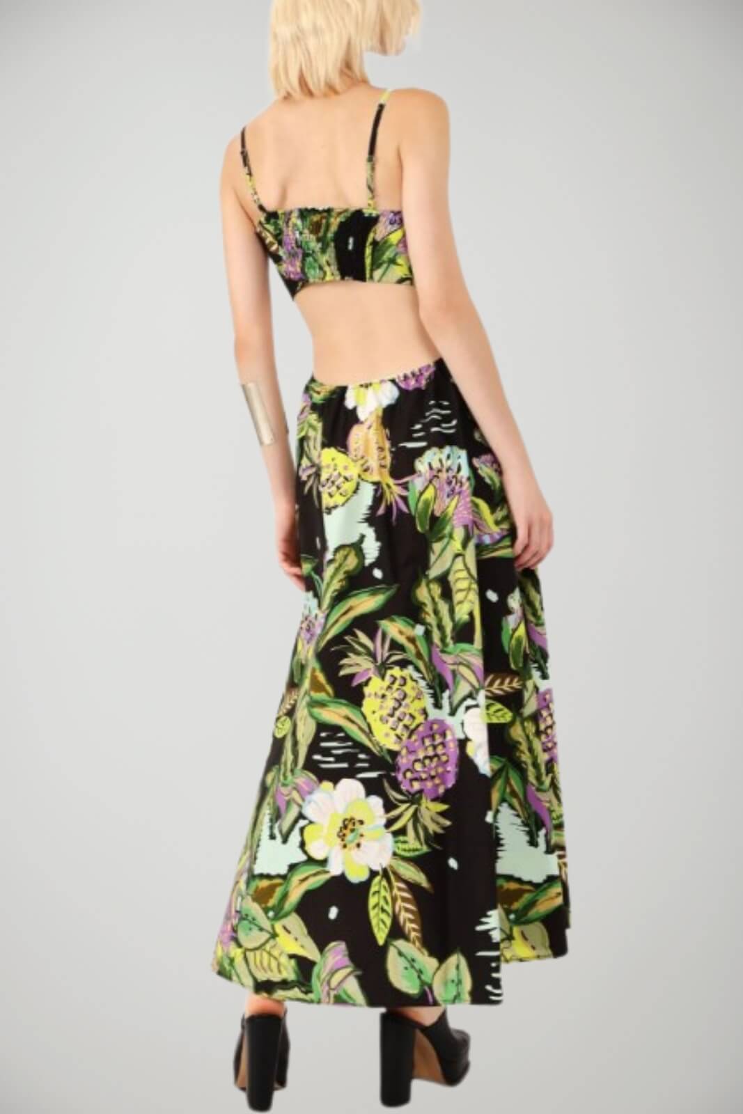 Dixie abito donna cut out floreale retro