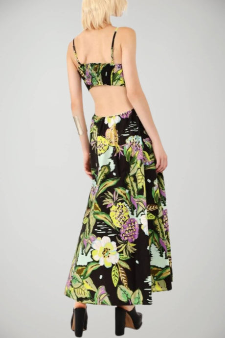 Dixie abito donna cut out floreale retro