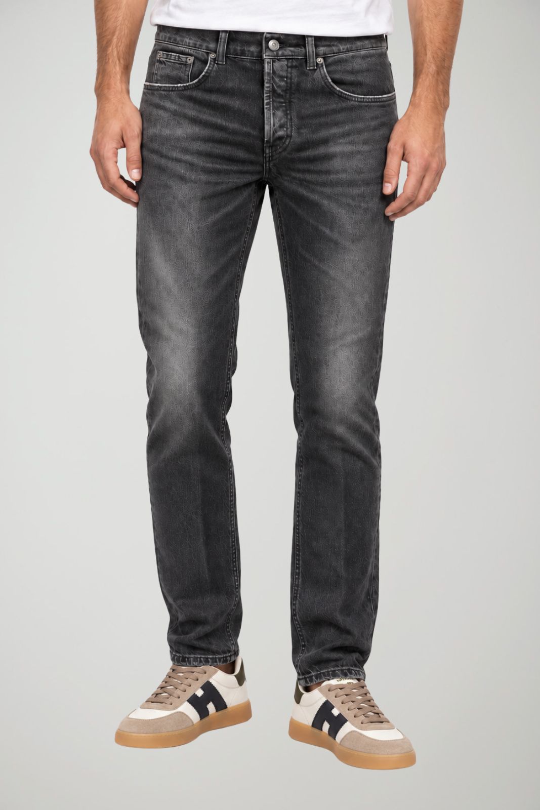 Dondup men's Dian Carrot Slim Fit Dark Wash jeans