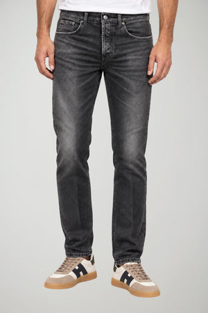 Dondup men's Dian Carrot Slim Fit Dark Wash jeans