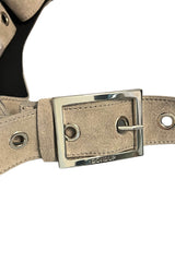 Borsa da donna Dondup modello Hobo in pelle scamosciata