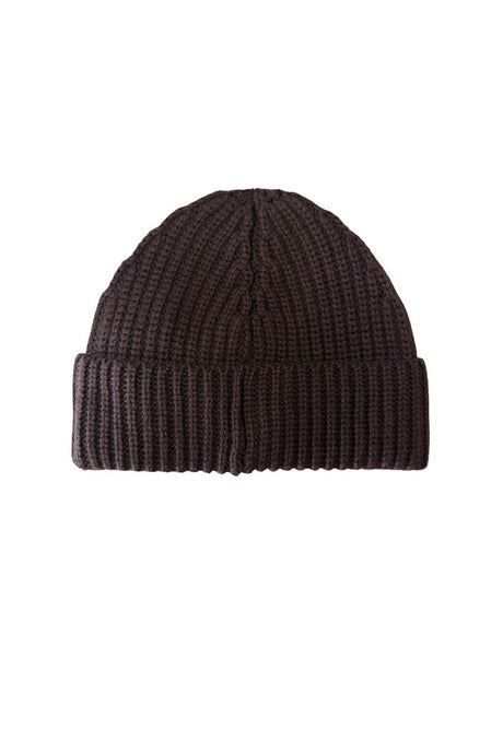 Dondup Cappello Uomo a coste con patch / Dark Chocolate