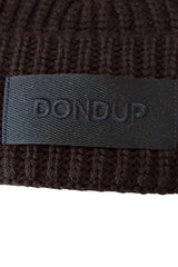 Dondup Cappello Uomo a coste con patch / Dark Chocolate