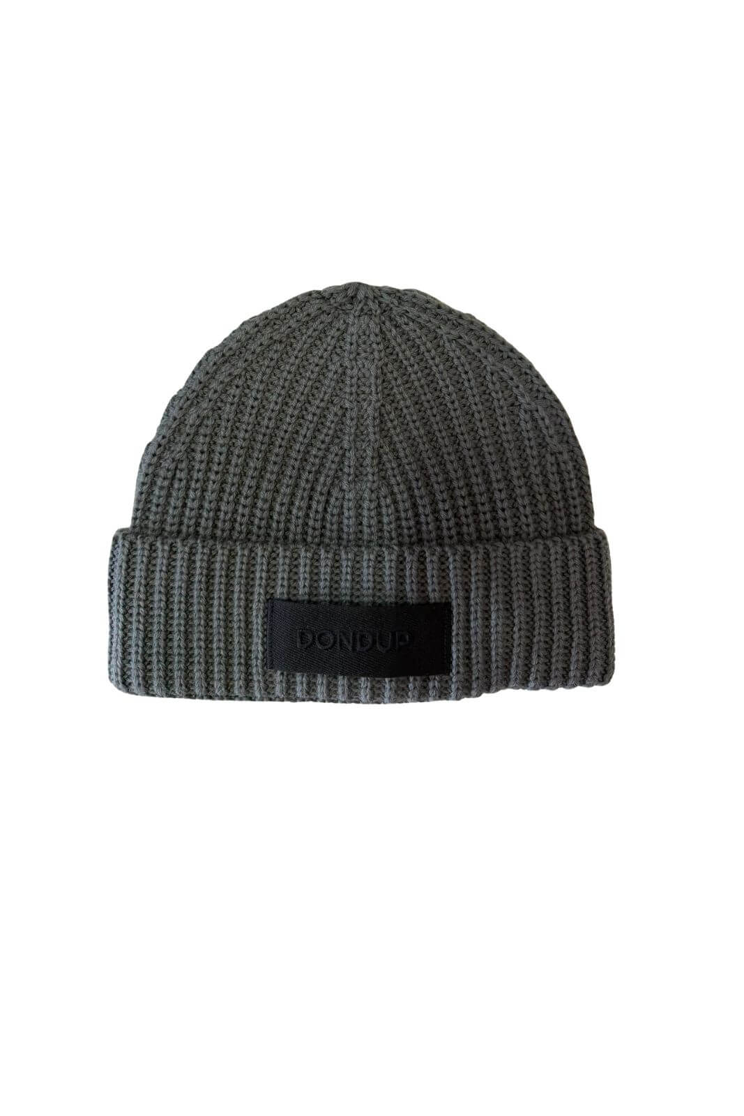 Dondup Cappello Uomo a coste con patch / Grigio
