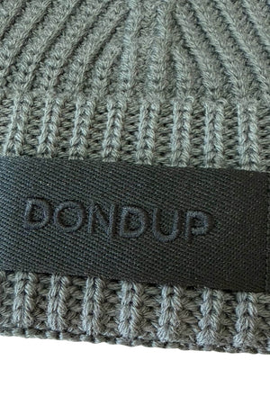 Dondup Cappello Uomo a coste con patch / Grigio