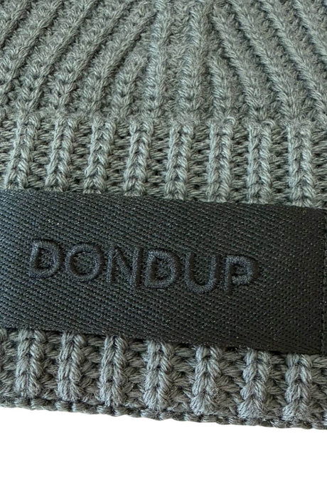 Dondup Cappello Uomo a coste con patch / Grigio
