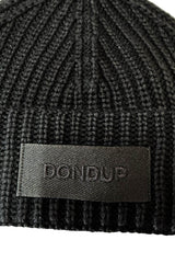 Dondup Cappello Uomo a coste con patch / Nero