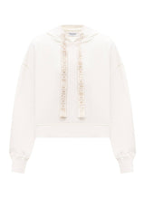 Felpa da donna over Dondup con cappuccio e coulisse fronte