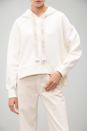 Felpa da donna over Dondup con cappuccio e coulisse fronte 1