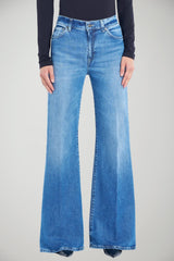 Jeans da donna Dondup Amber wide leg fronte 1