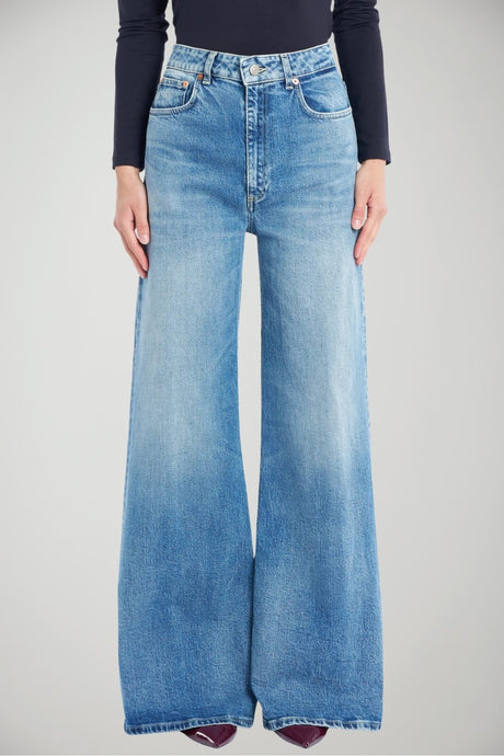 Jeans da donna Dondup a gamba ampia cinque tasche fronte 1