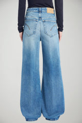 Jeans da donna Dondup a gamba ampia cinque tasche retro