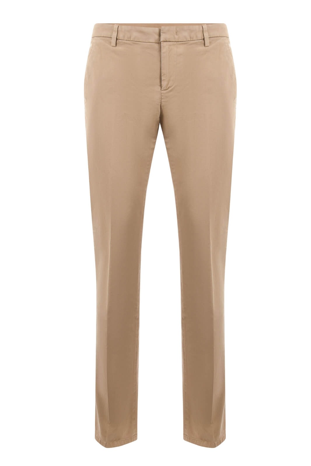 Pantaloni chino da uomo Dondup Spiritissimo in gabardina fronte beige