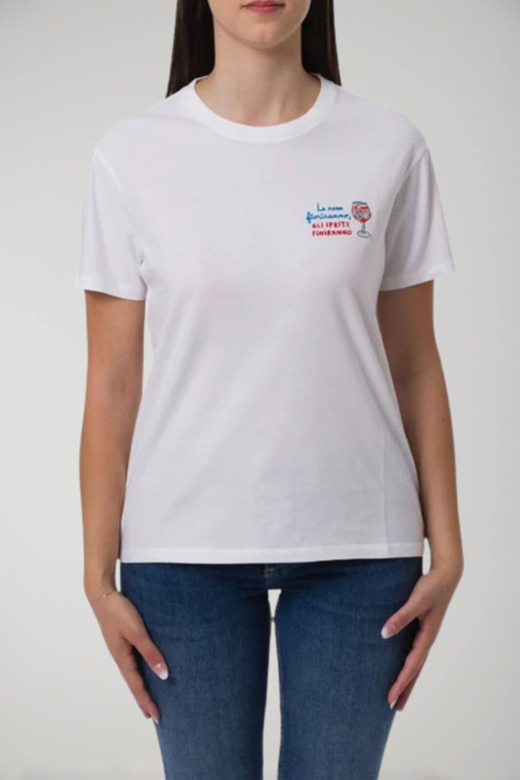 MC2 Saint Barth T Shirt donna Le rose fioriranno, gli spritz finiranno