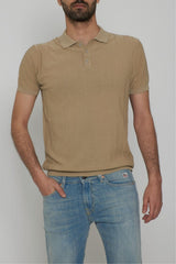 Cashmere Company men's polo in yarn