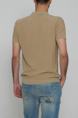 Cashmere Company men's polo in yarn