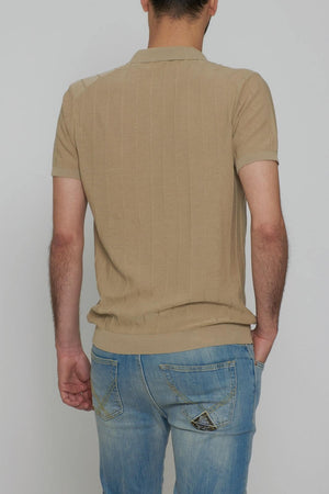 Cashmere Company men's polo in yarn