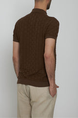 Cashmere Company men's polo in yarn