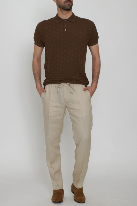 Cashmere Company men's polo in yarn