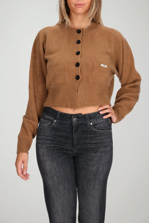 Elisabetta Franchi Cardigan Donna crop in misto lana