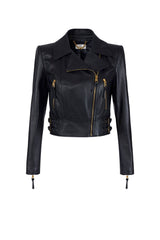 Elisabetta Franchi Biker Donna in pelle con rever
