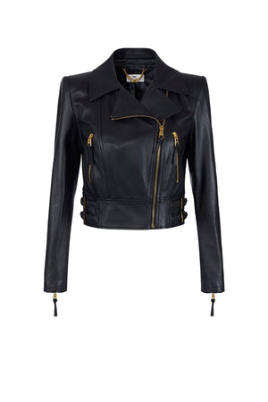 Elisabetta Franchi Biker Donna in pelle con rever