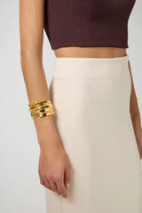 Elisabetta Franchi Bracciale Donna rigido in metallo dorato