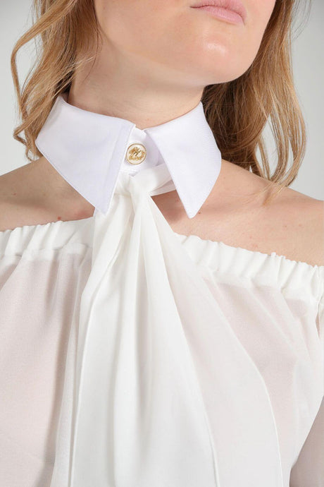 Elisabetta Franchi Camicia Donna cropped in chiffon