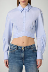 Elisabetta Franchi Camicia Donna in popeline con pieghe in vita