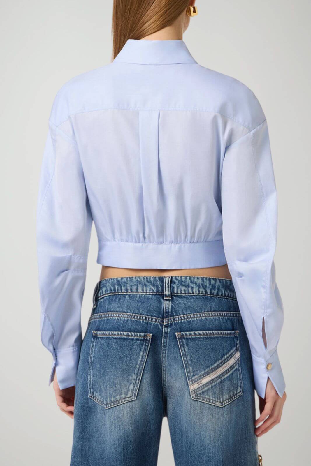 Elisabetta Franchi Camicia Donna in popeline con pieghe in vita