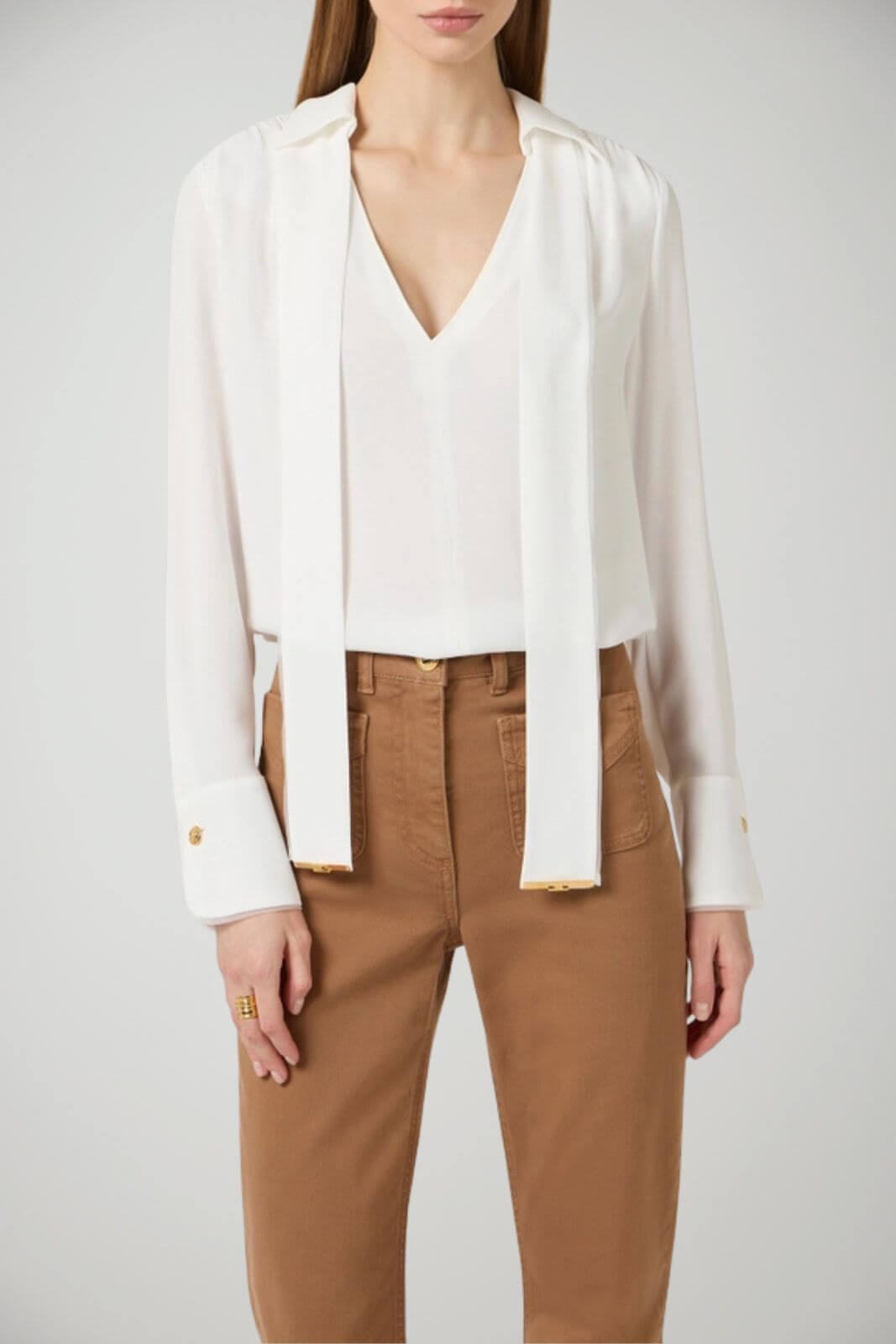 Elisabetta Franchi Camicia Donna in viscosa con fusciacca
