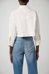 Elisabetta Franchi Giacca Donna in gabardina con bottoni gioiello