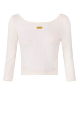 Elisabetta Franchi Maglia Donna traforata con maniche a 3/4