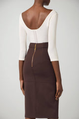 Elisabetta Franchi Maglia Donna traforata con maniche a 3/4